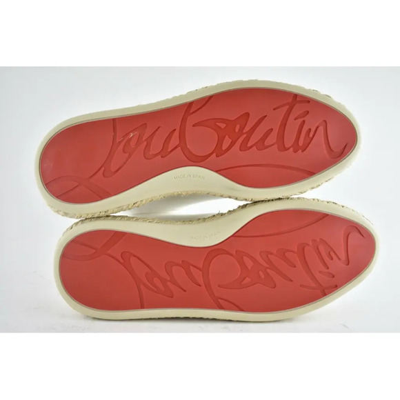 Christian Louboutin Espasneak Flat White Bianco Platform Espadrille Sneaker 40 - Picture 11 of 11